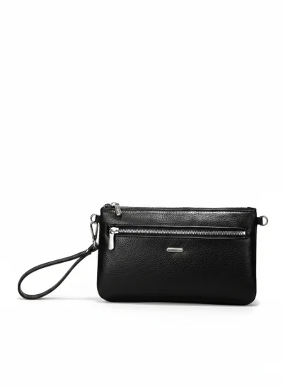 David Jones David Jones Women’s wristlet bag lightweight bag | long handle stylish for work, school & college | Color BLACK